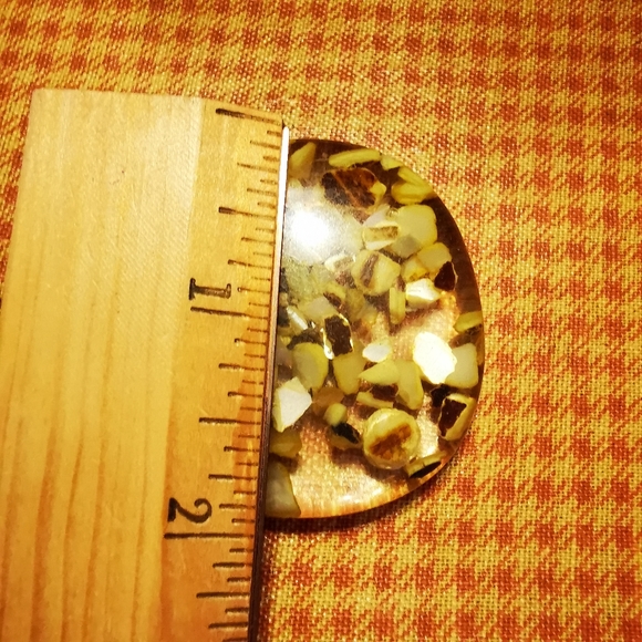 Vintage Abalone in Lucite Necklace Pendant - Picture 13 of 16